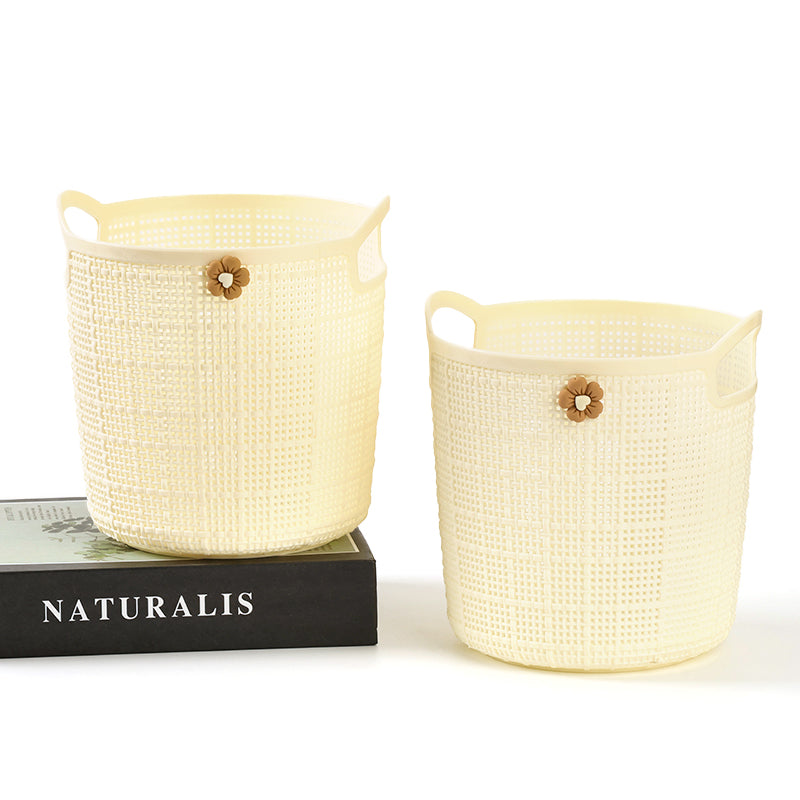 (Xiaohua) Yidelo 8286 Anti-Fabric Pattern Round Storage Basket M.13