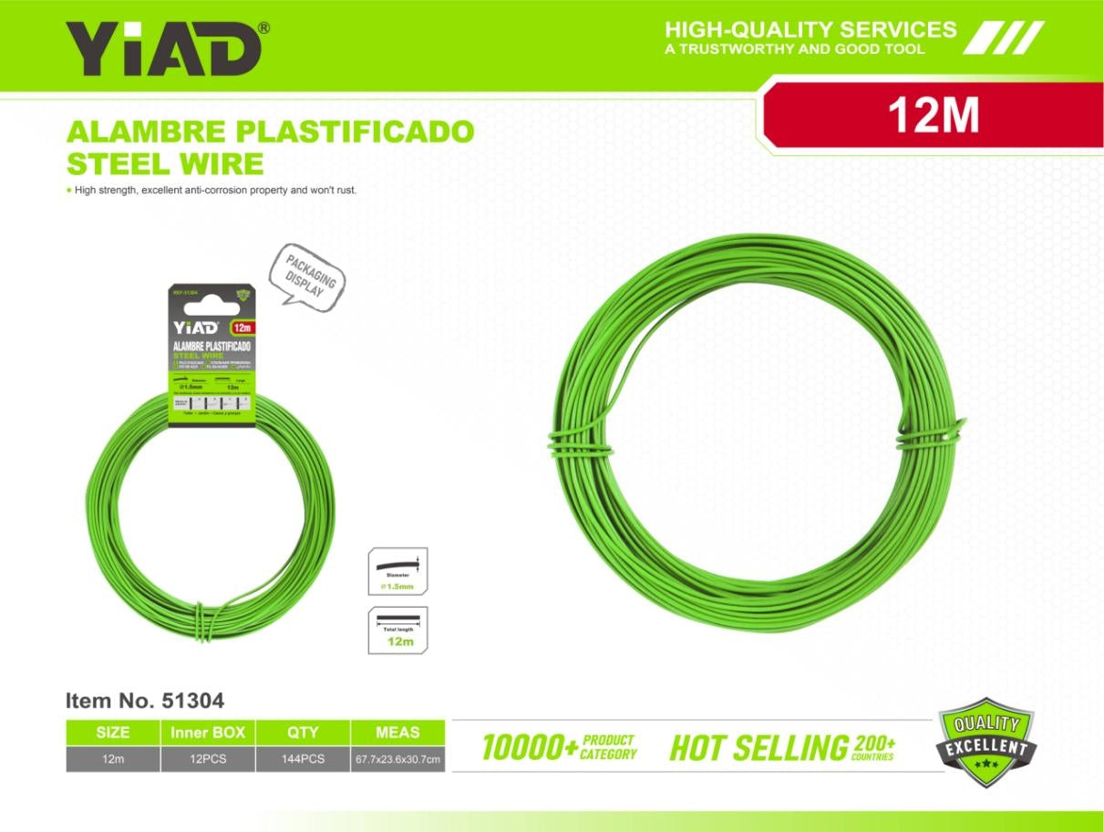 1.5*12 meters PVC-coated iron wire M.33