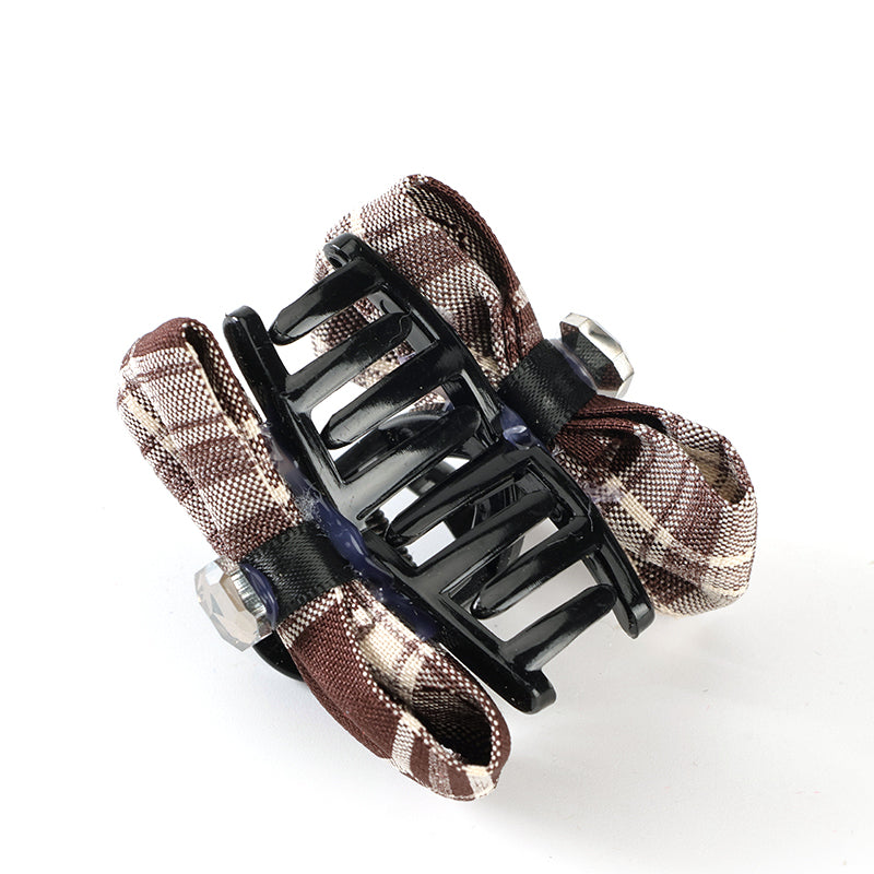 M42 Boxed Small Claw with Crystal Accessory & Plaid Bow Tie