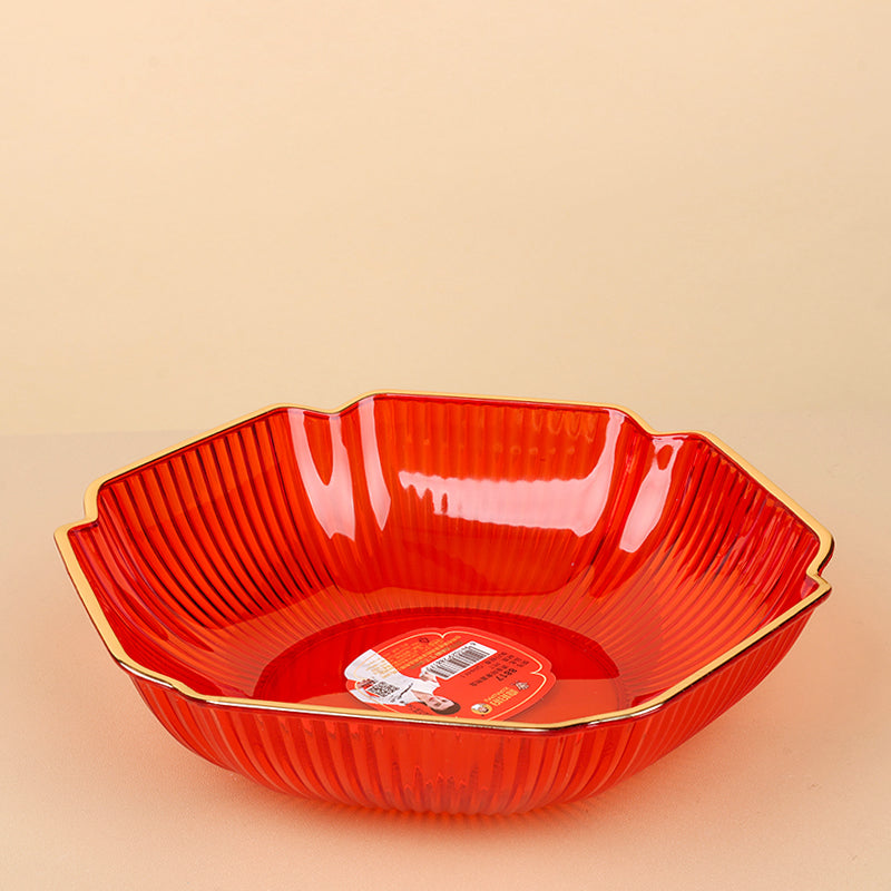 8817 Gilded Wedding Hexagonal Fruit Plate (18*5.5cm) M.20