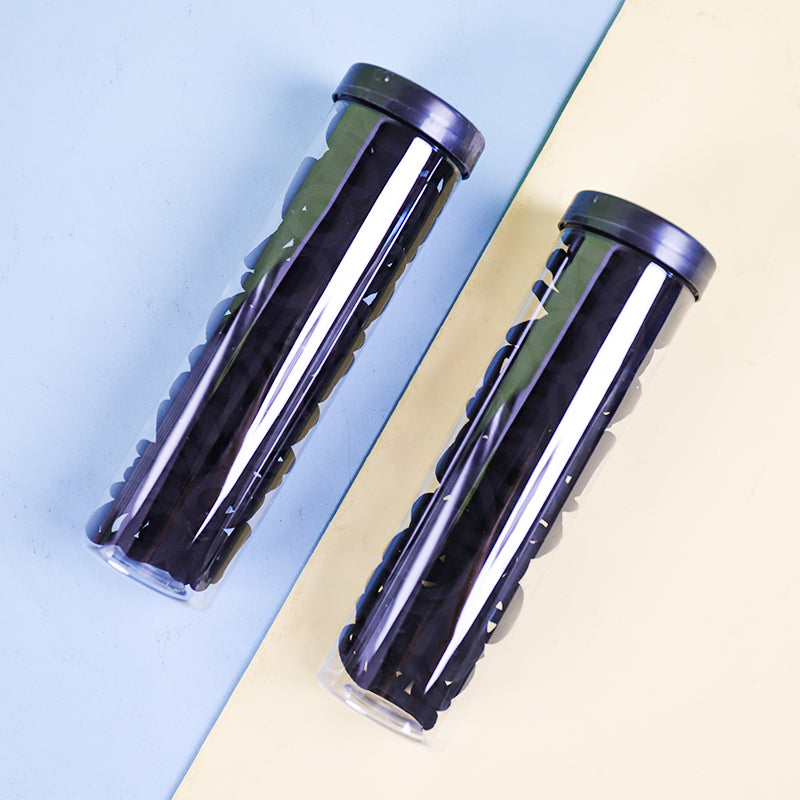 M42 Black Terry Cloth Hair Ties for Children in a Bucket (100 Pieces)