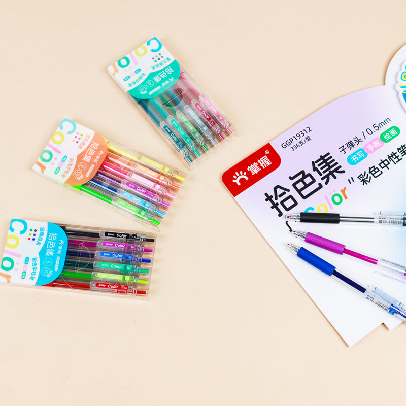 Thick - Grip GGP19312 - 24 Color - Collection Colorful Click - action Gel Pens, Display Design M.82