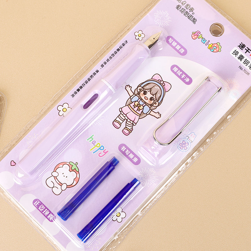 Premium Quick-Dry Erasable Fountain Pen (Assorted Designs) M.82