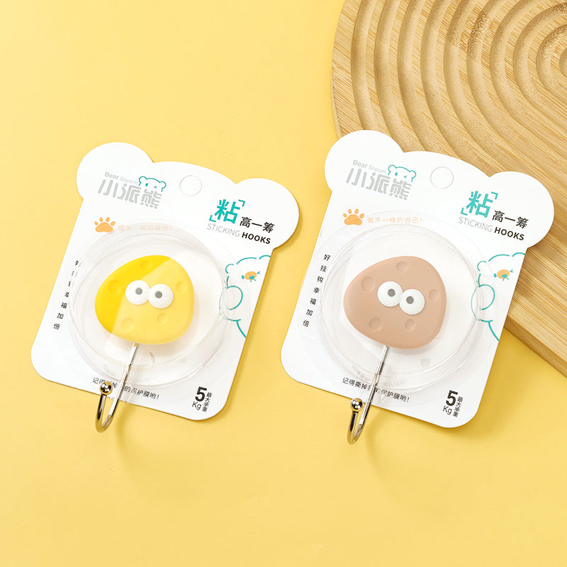 Xiaopaixiong Model 813 Adhesive Hooks - Cheese Design Flower Pattern Random M.16