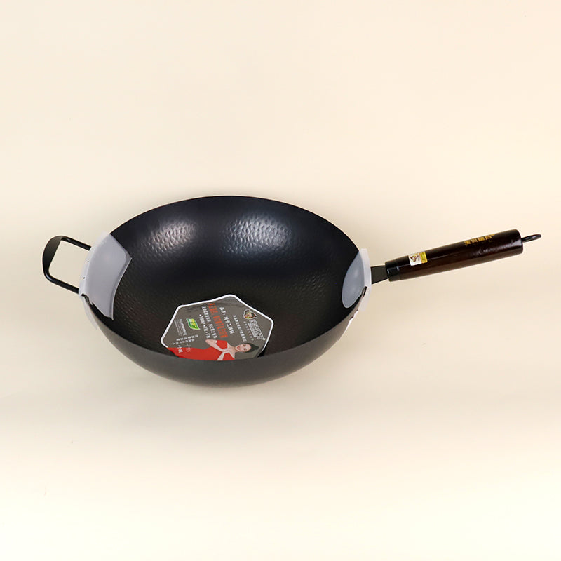 34cm Handmade Flat-Bottomed Iron Pan M.61 JPDB