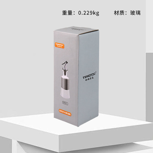 0018 "Rumengling" Themed Silver-Wrapped Glass Oil Bottle (200 mL) M.69 JPDB