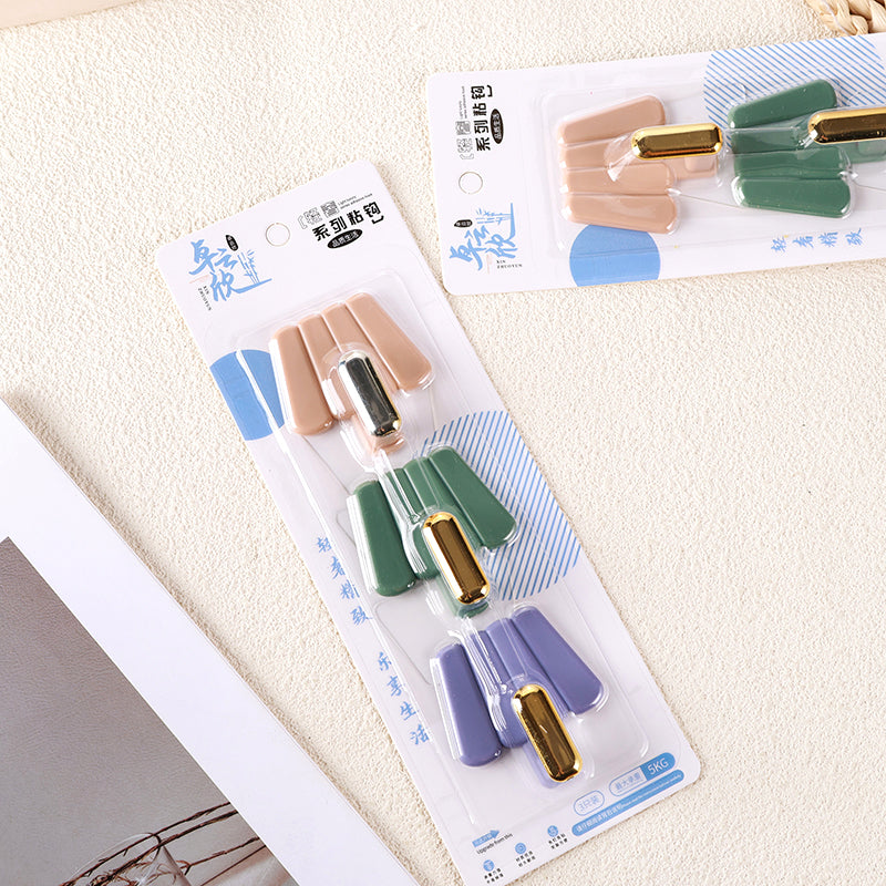 Zhuoyunxin Model 5623 Adhesive Hooks - 3 Pcs Random Style M.16