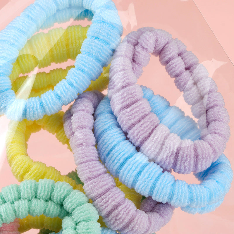 M42 MXM-116 Colored Terry Cloth Hair Ties + Hair Bun Makers (20 Pieces)