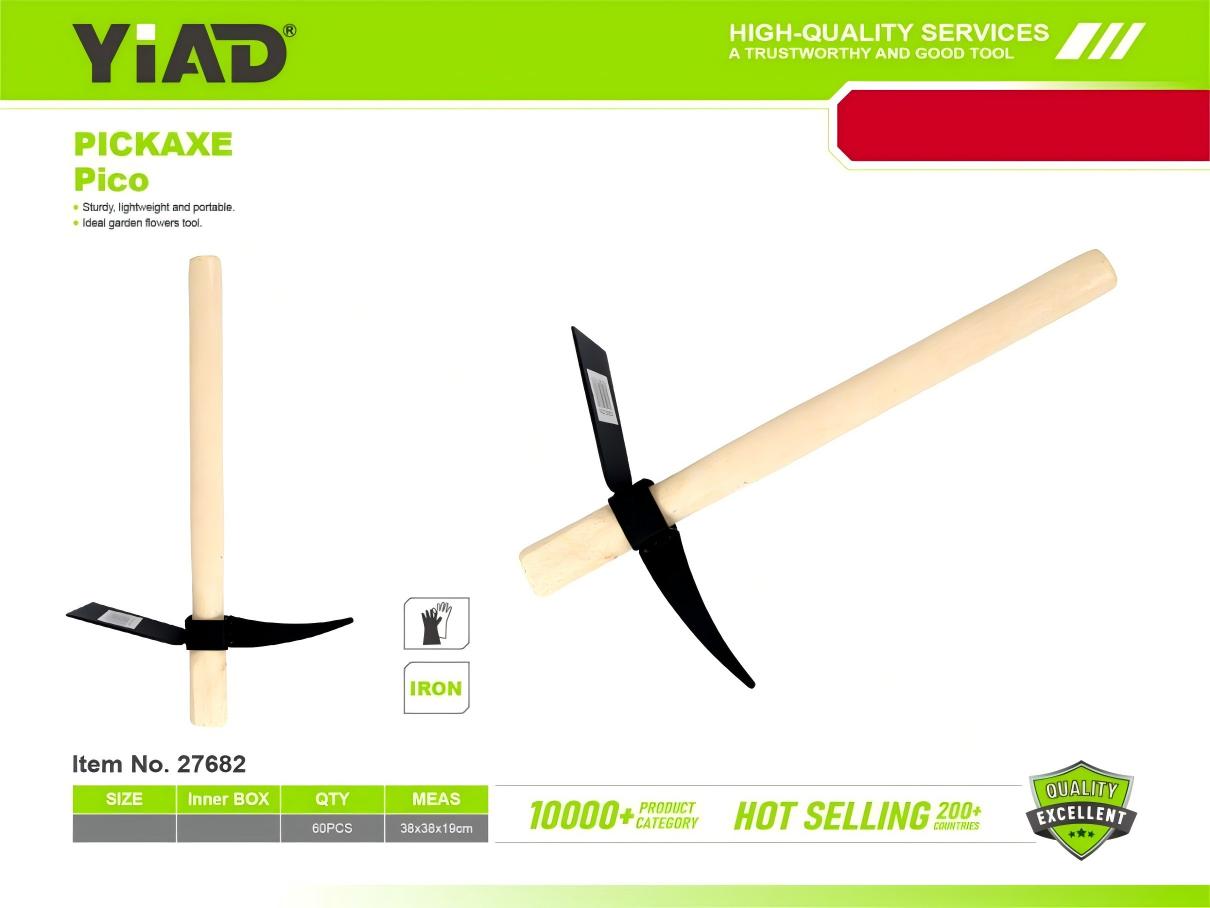 Foreign pickaxe with square wooden handle M.33