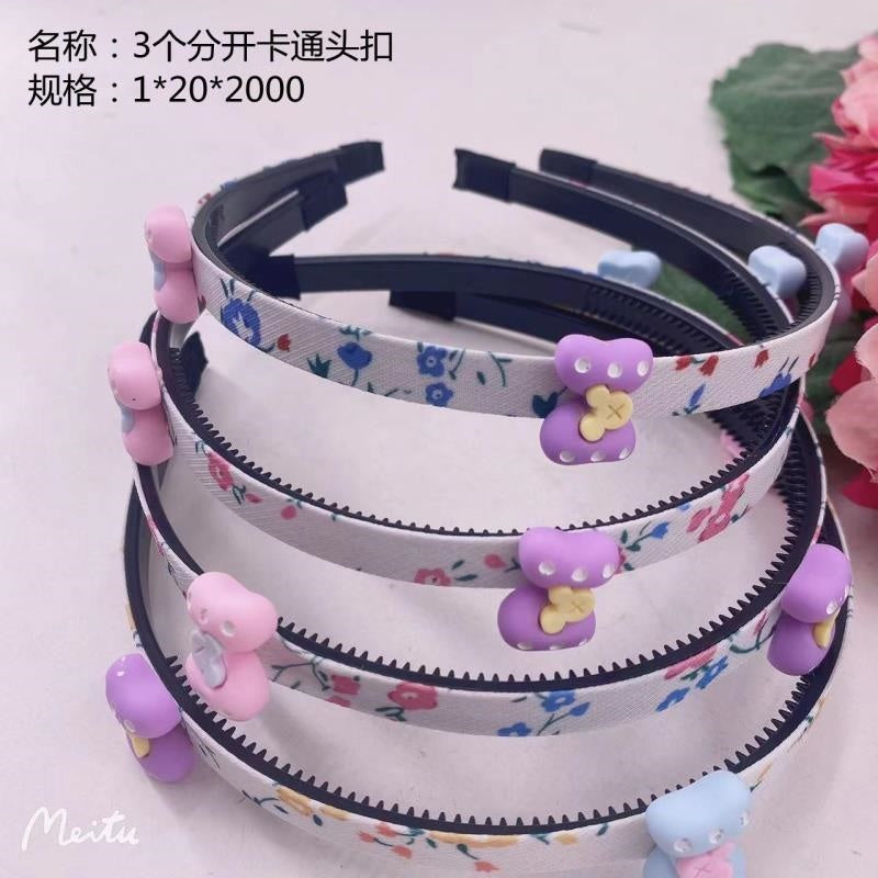 3 separate cartoon head clasps MWXJ