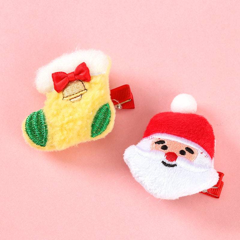M42 Boxed Stuffed Christmas - themed Plush Duck - bill Clips