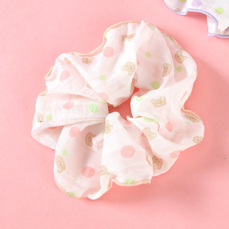 M42 new simple printed hair scrunchie