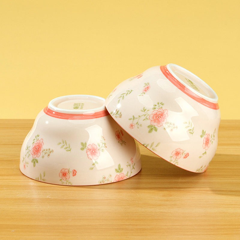 4.7 - inch Gourd - shaped Bowl with Small Garden Pattern M.66 JPDB