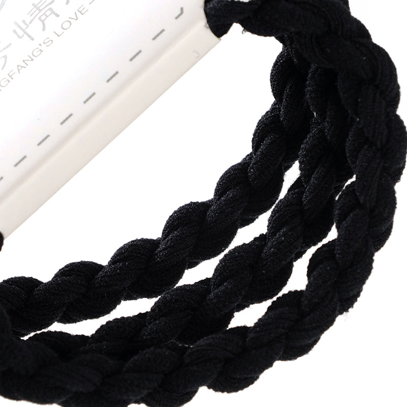 M42 3 Black Thick Braid-Style Hair Ties