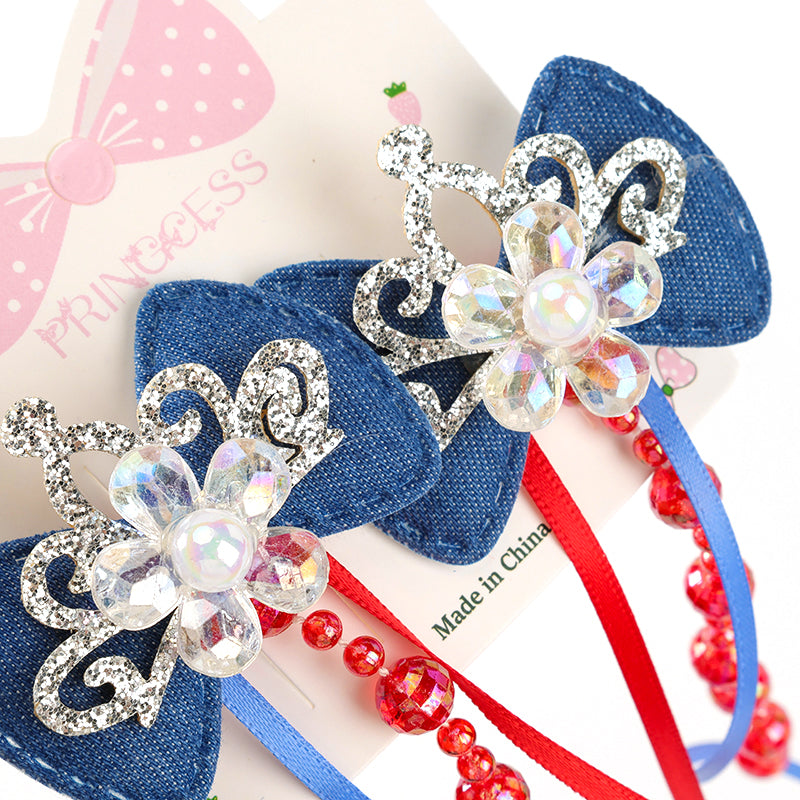 M42 Boxed Denim Duck Clip Pair with Red Ribbons