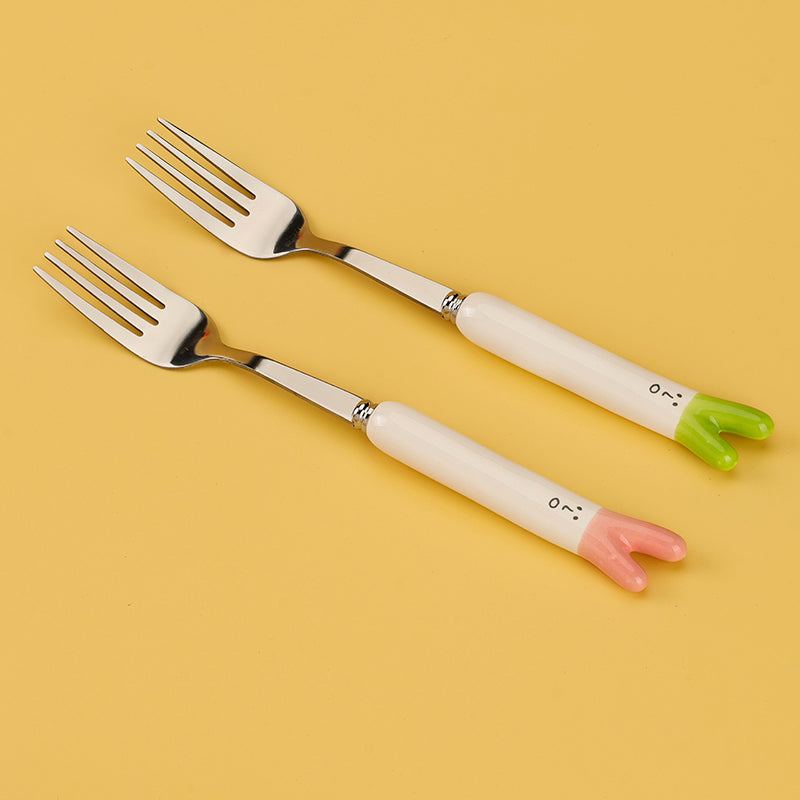 HSA-9 Scallion Pattern Ceramic Handle No.2 Fork M.66