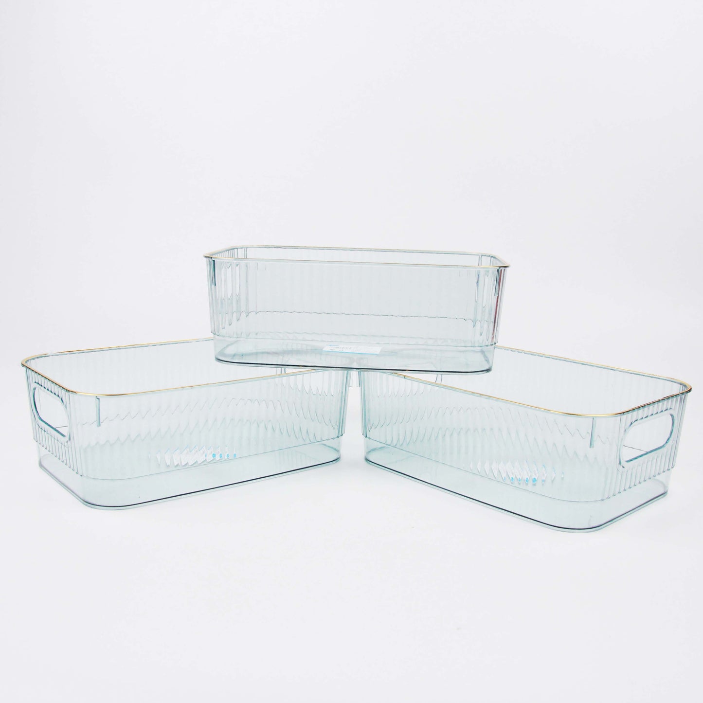 9606 Gold Rim Storage Box Luxury Design High-Quality PP Jewelry Organizer M.67