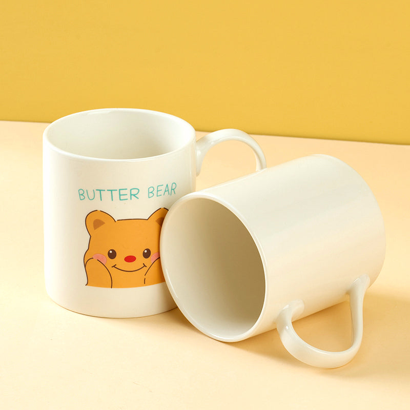 C115 Decal Ceramic Mug Random Flower Pattern High-Temperature Fired Daily CupM.65