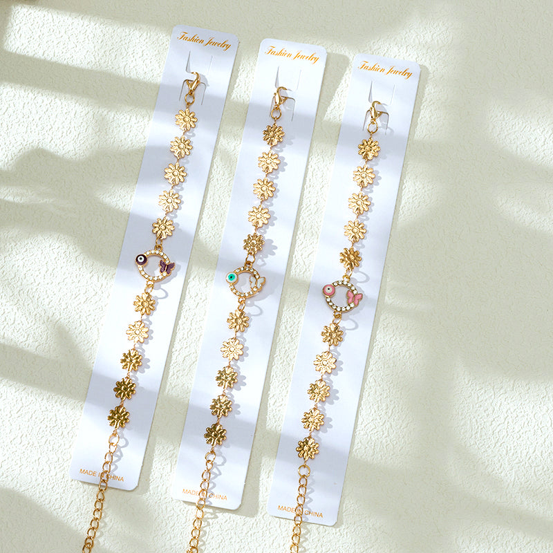 New Style Chain Flower Charm Bracelet M.43