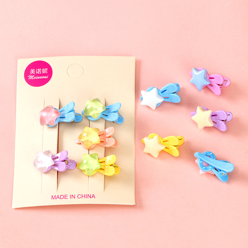 M42 Boxed Set of 5 Pastel - colored Hair Clips for Kids