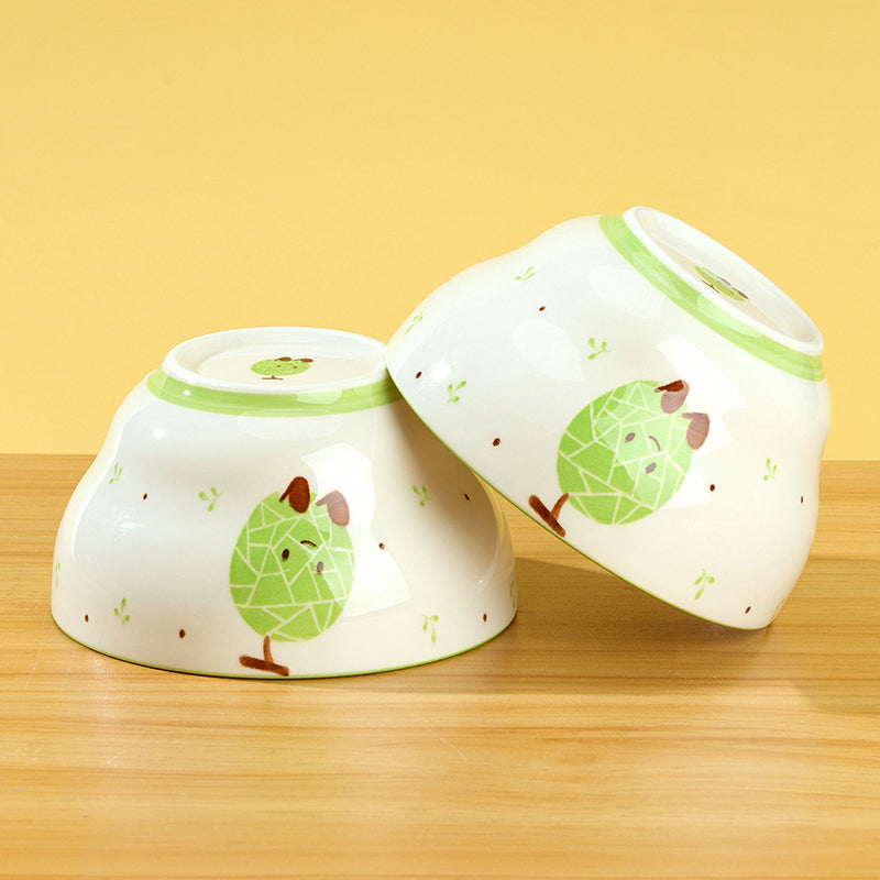 4.7-inch Gourd-shaped Bowl with Hami Melon Pattern M.66 JPDB