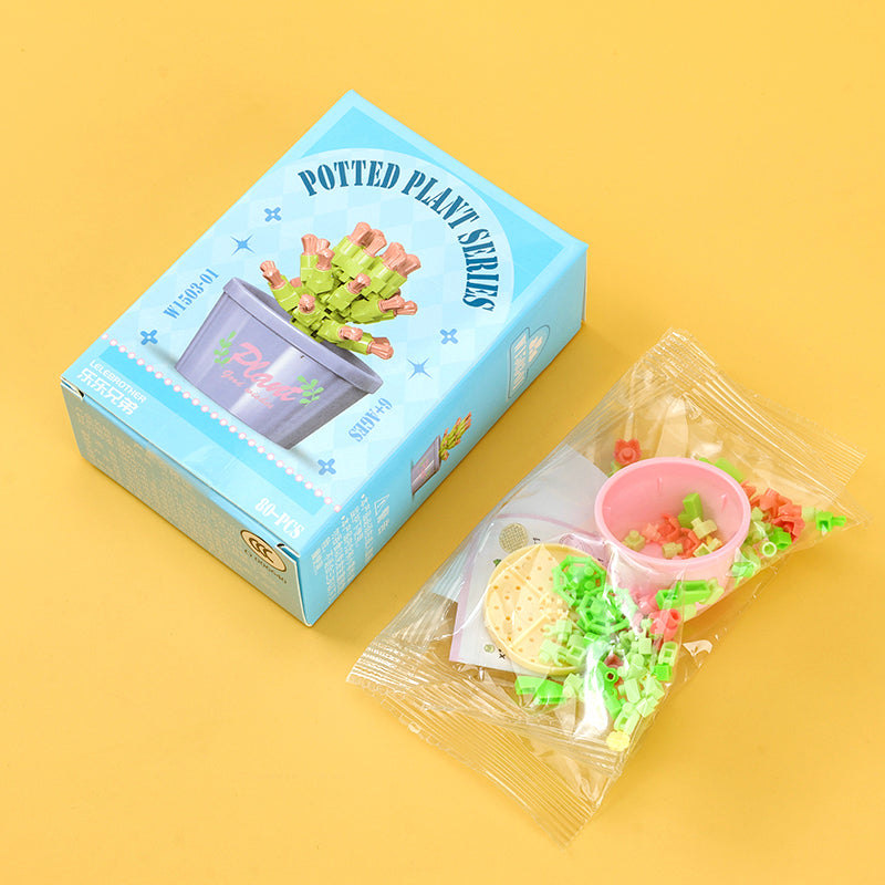1503 Succulent Potted Plant Building Blocks M.02
