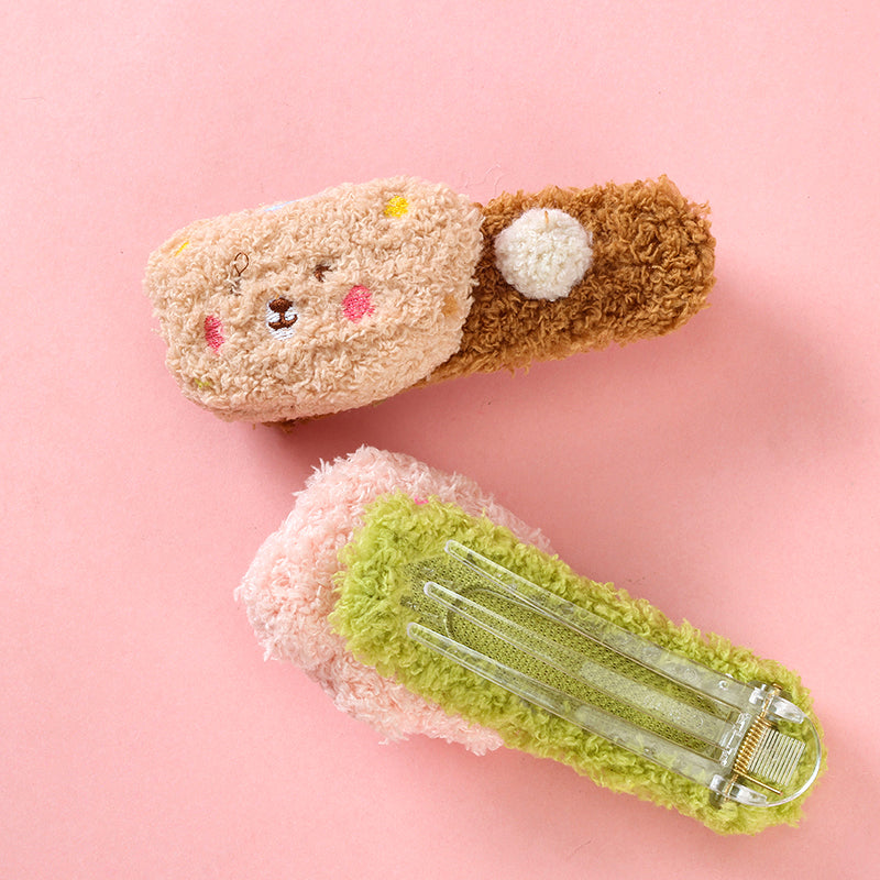 M42 Large - sized Plush Cake - shaped Little Bear Duck - bill Clip