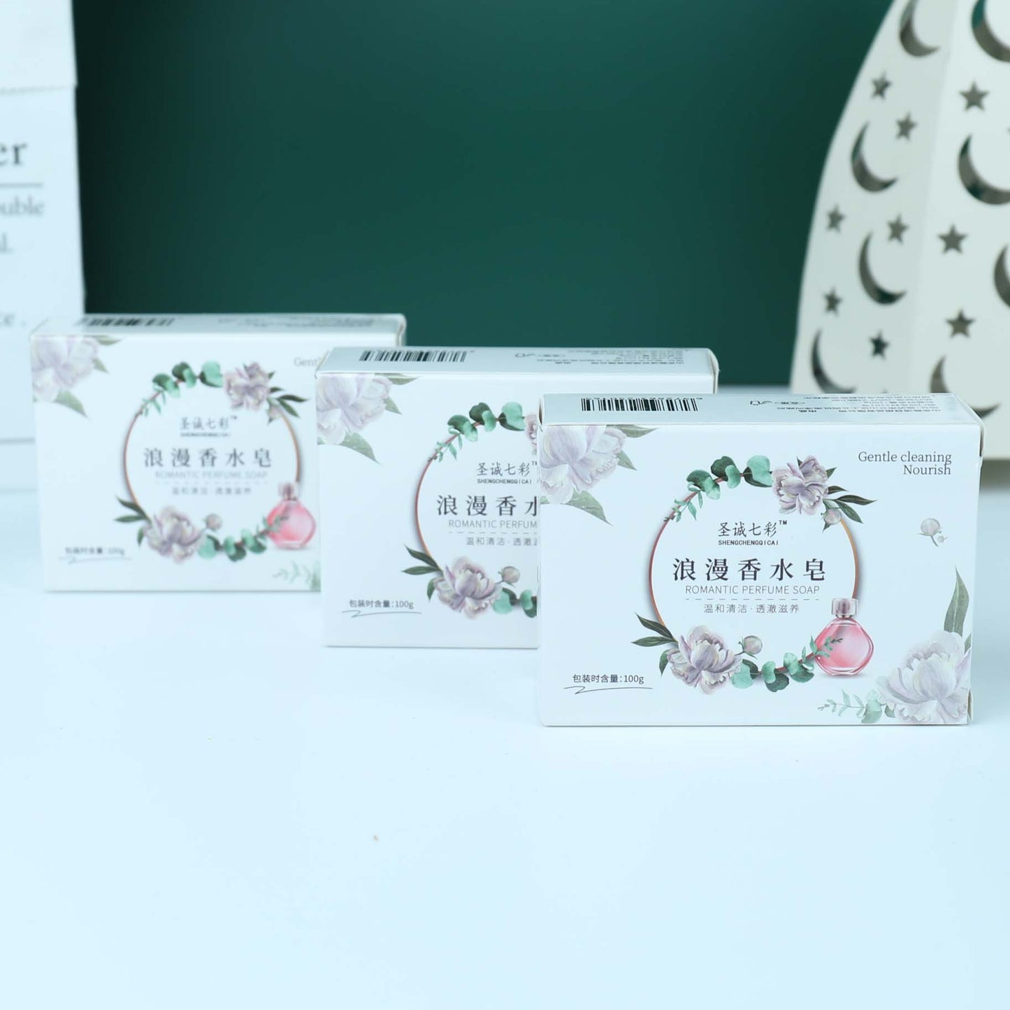 Jabón perfumado romántico · (Peso neto 100 g) M28