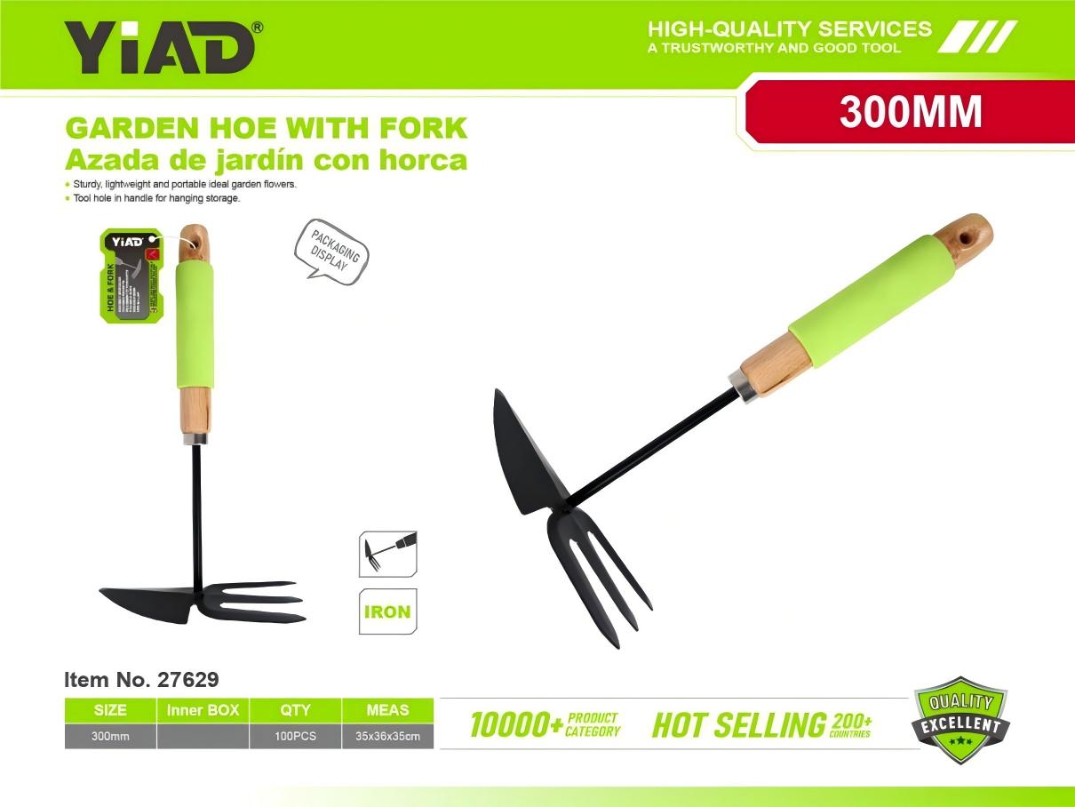 Azada con mango de madera, vaina y dos puntas M.33