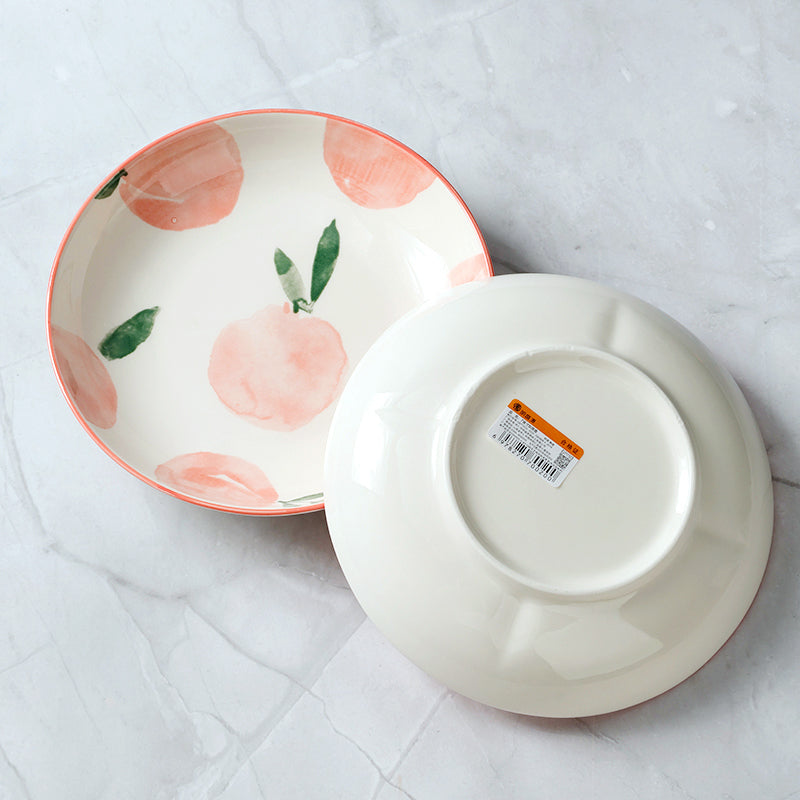 7 - inch Ruyi - shaped Plate of Mingxin (with Peach Pattern) M.66 JPDB