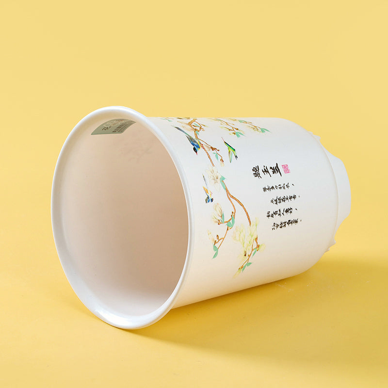 A-87 Small White Magnolia Flower Pot M.12