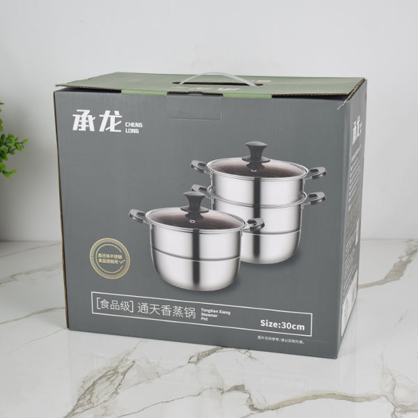 Model 3315 Tongtianxiang 34cm 3-Layer Clad Steel Steamer M.61 JPDB