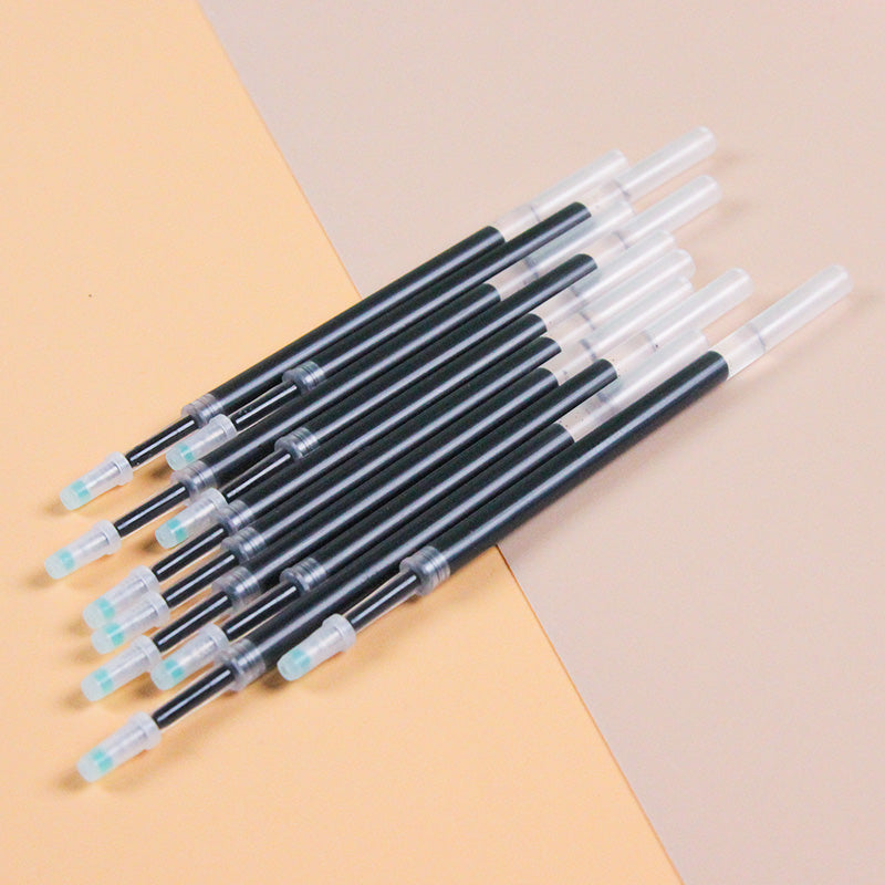 10pcs Retractable Pen Refills 0.5mm Black Quick-Dry Needle/ST Nib for Students & Office M.82