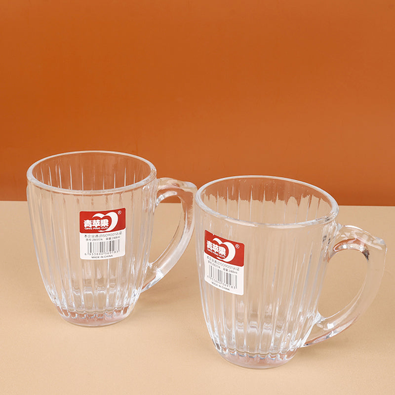 Green Apple Model ZB317 Glass Handle Cup (Pattern Random) M.17