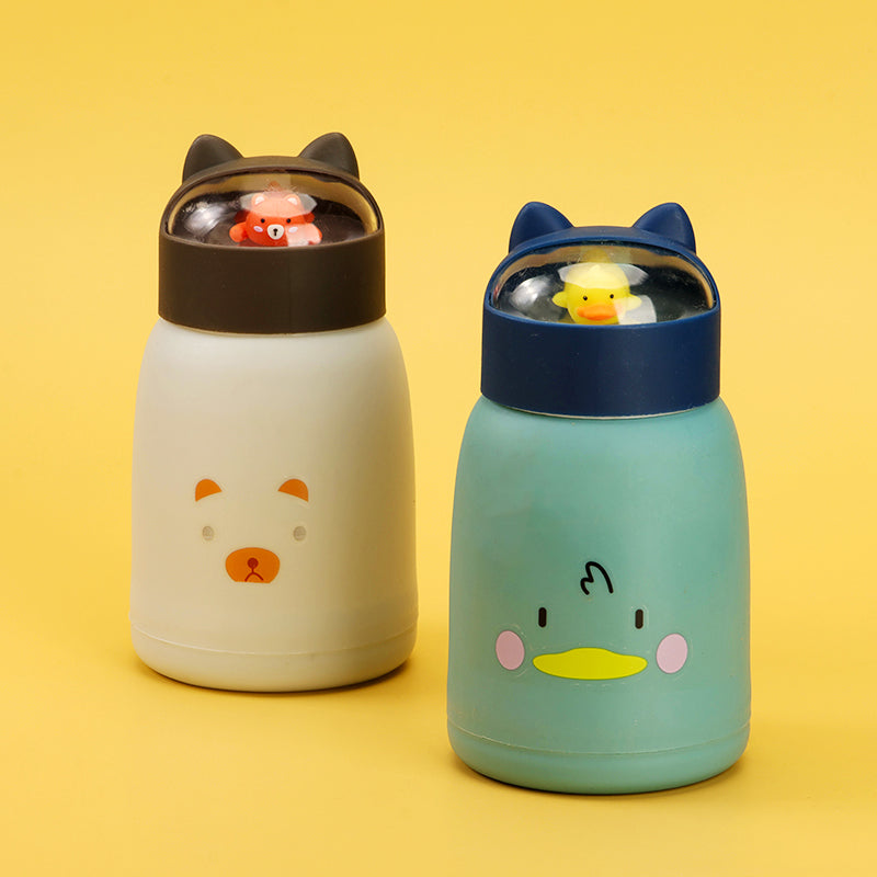 Cute Pet - themed Glass Cup with Plastic Shell (360ml) M.17