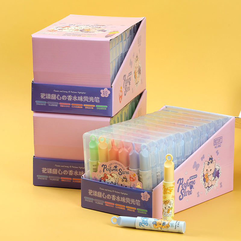 BL - 982 - 2 - 6 "Floral Sweetheart" Perfumed Highlighters - Display Stand M.82