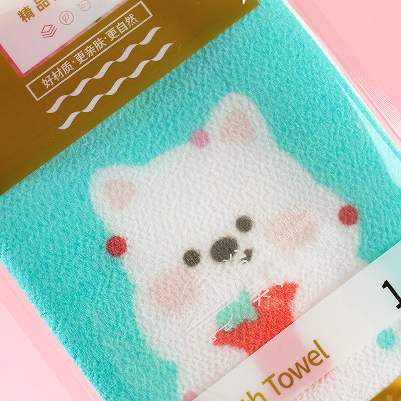 203 Cartoon Bath Towel Scrub Skin-Friendly Fiber Cute Print for Adults and Kids M.14