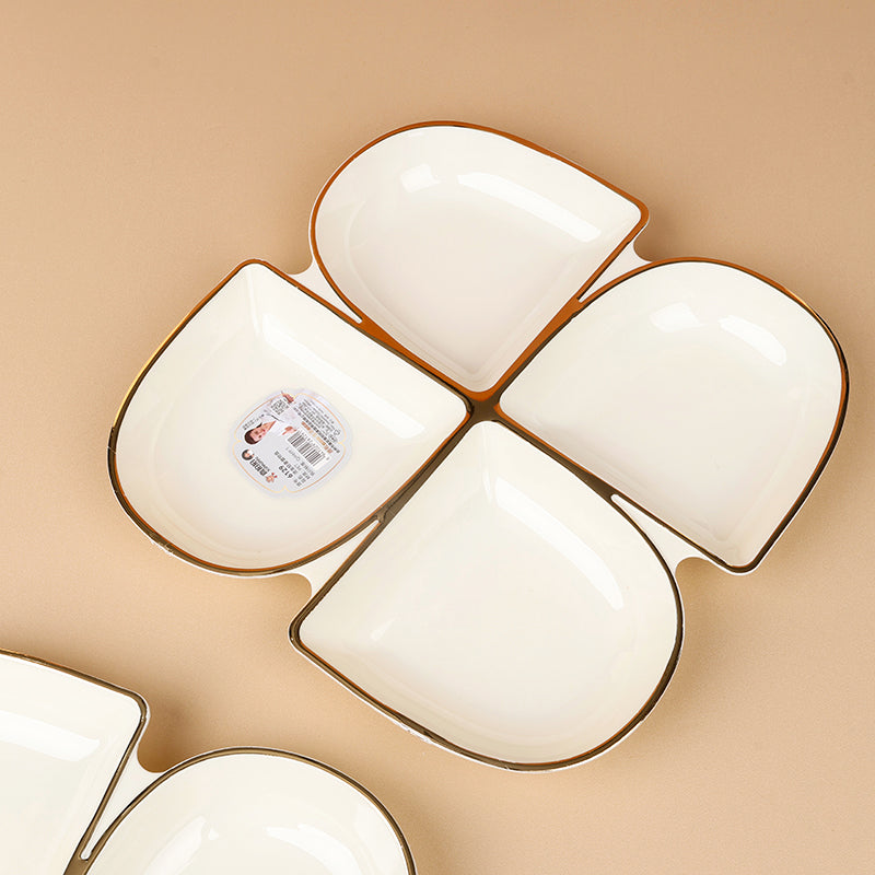 6129 Four-grid Gilded Fruit Plate M.20