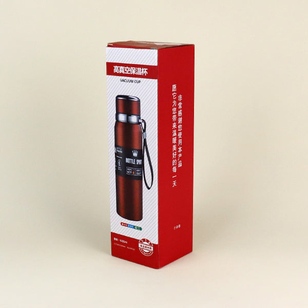 1000ml Ice Flower Painted Vacuum Lanyard Thermal Insulated Pot/Mug - Model QXSD5322 M.26 JPDB