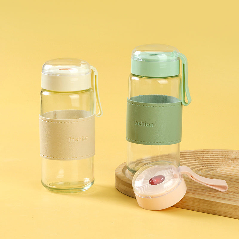 Constellation Drawstring Leather Cover Glass Cup (320ML) M.17 M.65