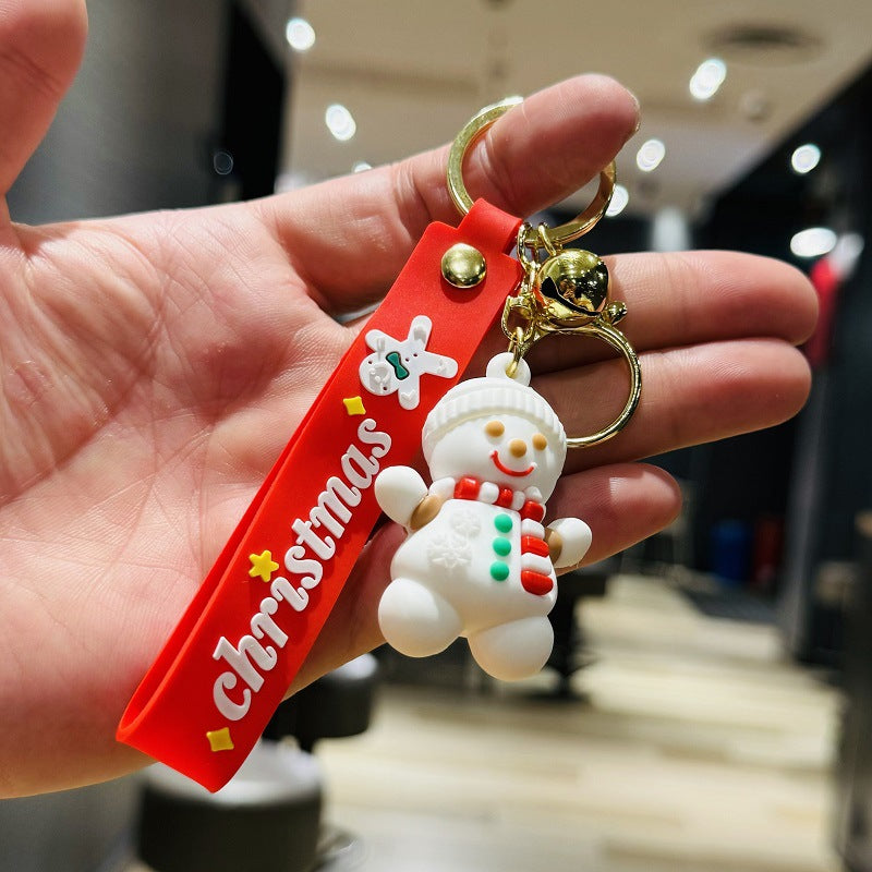 Christmas Keychain & Bag Charm Couple Car Key Ring Small Gift for Company/Mall Christmas Events & Kids M.72
