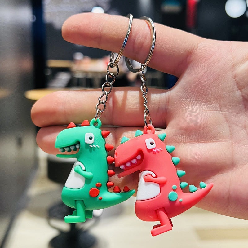Cartoon Dinosaur Keychains 3D Figurine Schoolbag Charms Small Prizes for Kindergarten Children & Gifts for Corporate Events M.72