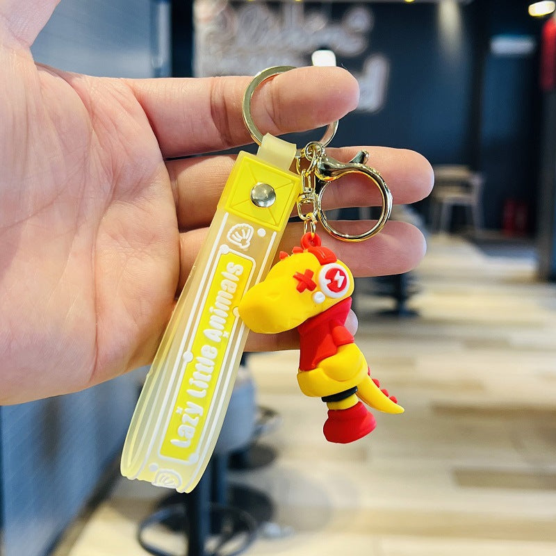 Cartoon Lightning Dragon Keychain 3D Doll Backpack Pendant Car Keyring - Ideal for Mall & Company Event Gifts M.72