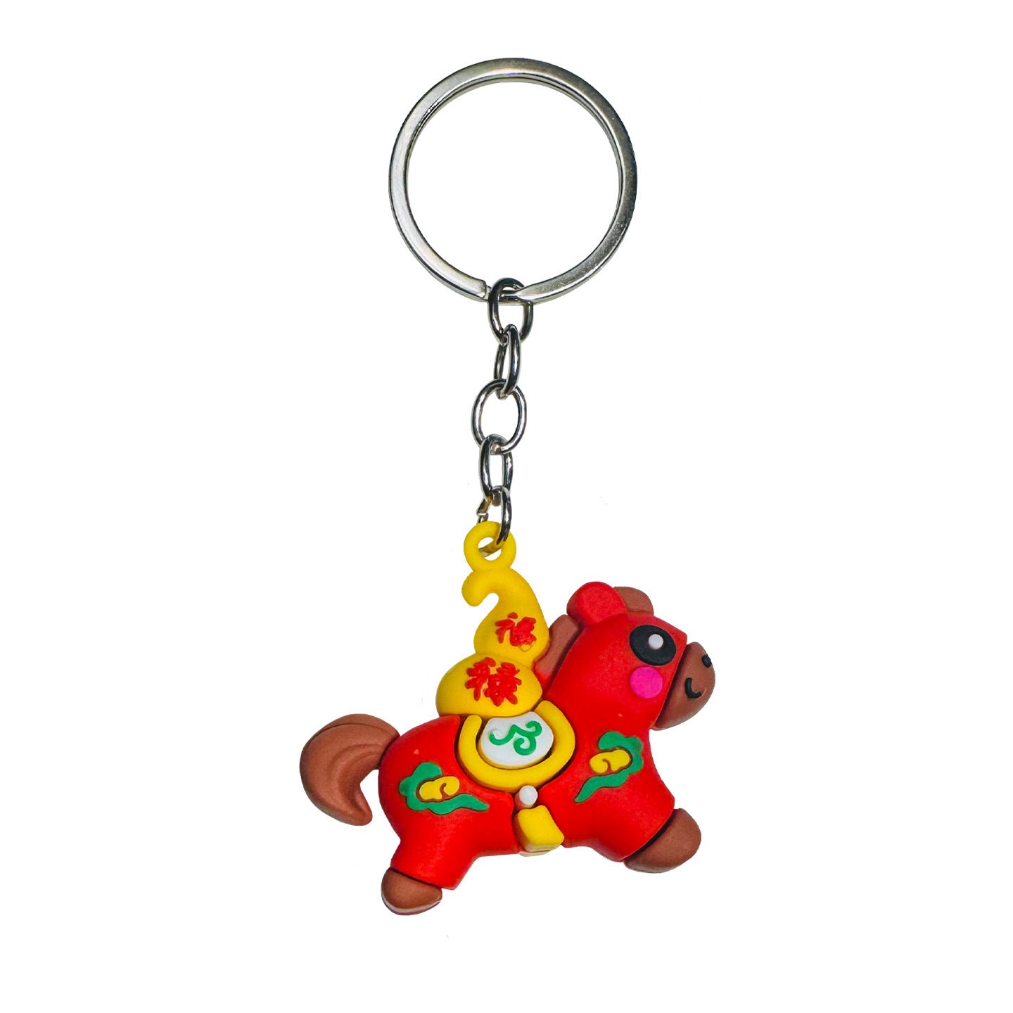 holesale of New Year Horse Keychains Chinese Zodiac Horse Doll Backpack Charms Car Key Rings Gifts for New Year's Day & Spring Festival Events M.72
