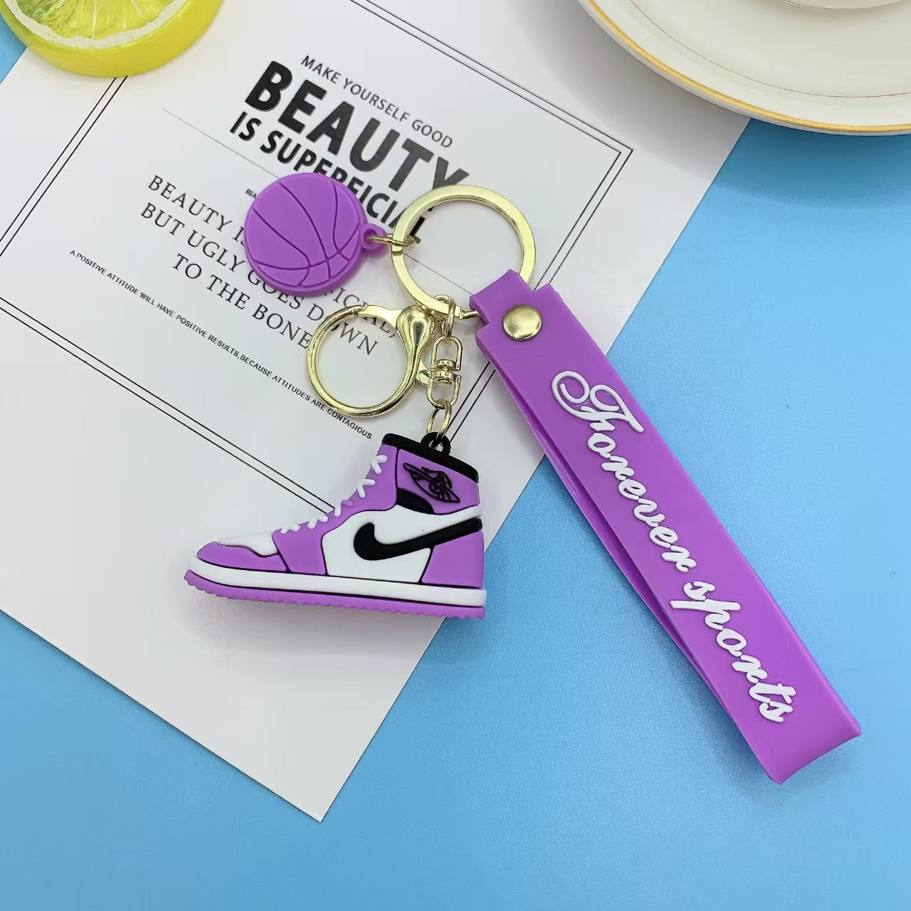 Wholesale of Creative Basketball Shoe Keychains Pendants Car Key Rings Personalized Couple Bag Charms for Men & Women Gift Items M.72