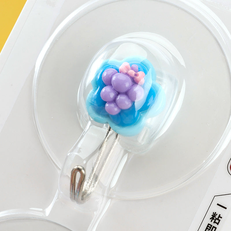 Ganchos adhesivos Qiaoxiaoya modelo 9407 - 2 piezas con diseño floral M.16