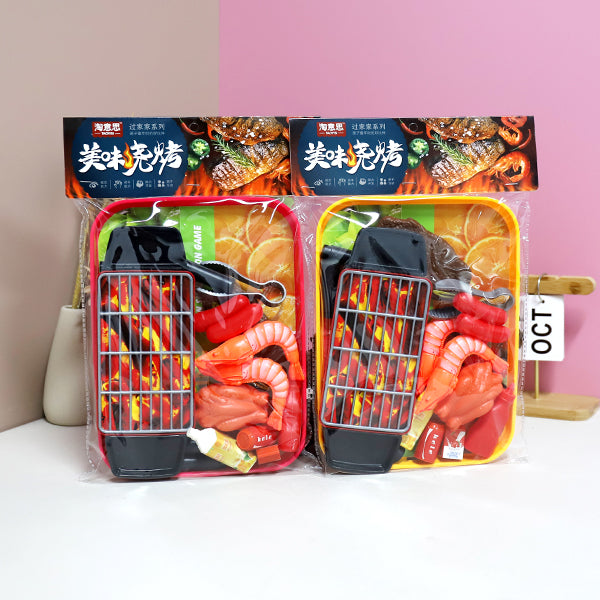 6056 - 7 Pretend Play Barbecue Plate Set M.09