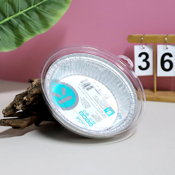 CHOREUSY Model 7682 Disposable Round Aluminum Foil Baking Pan (800 ML 5 Pcs)M.27