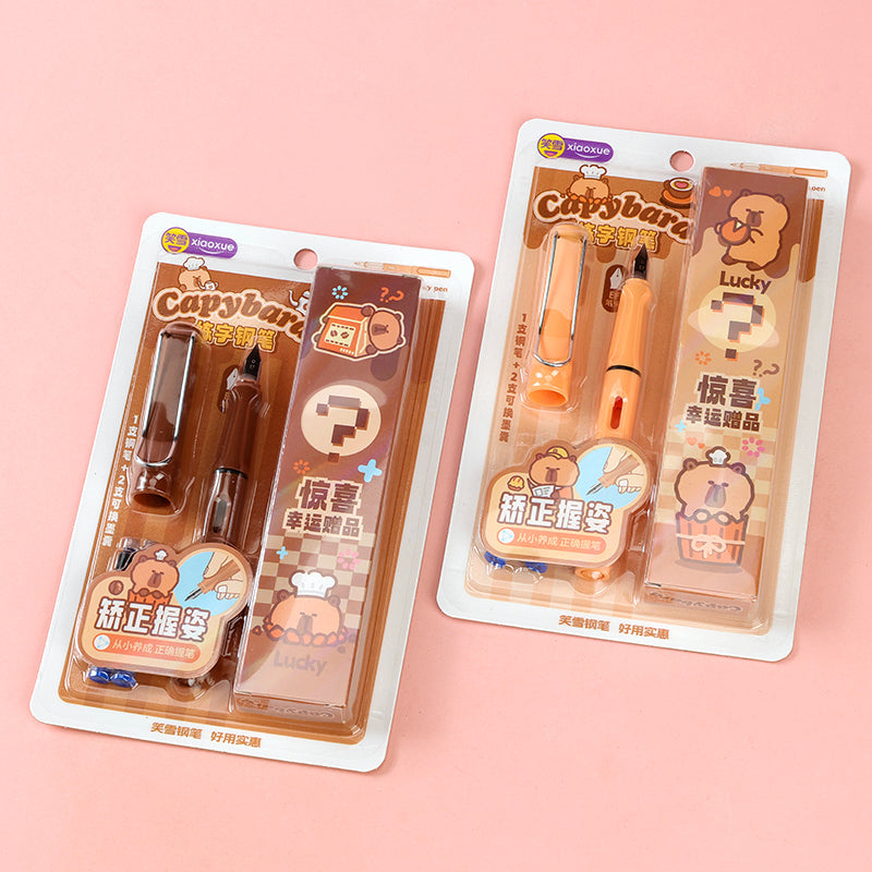 Premium XX-8669 Cute Capybara Surprise Blind Box Fountain Pen Gift Set M.82