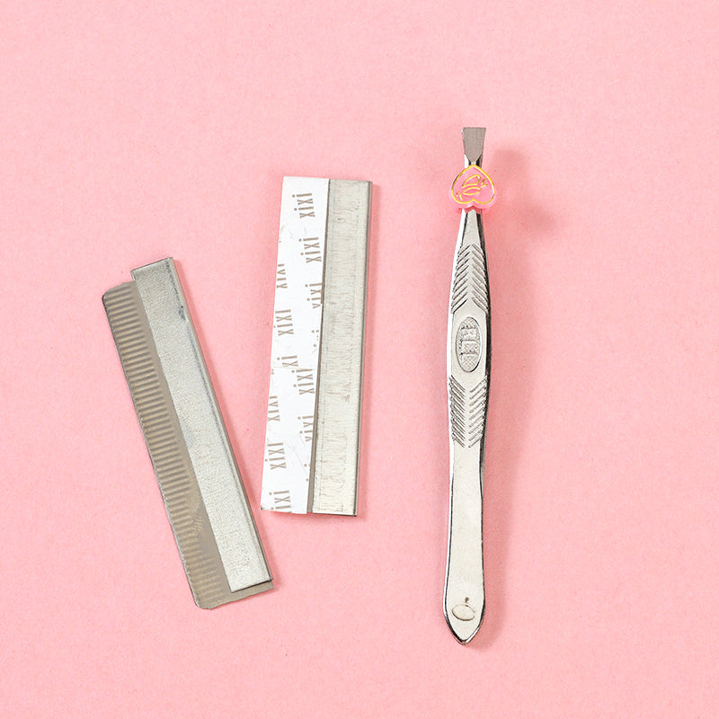 Shoulder trimming knife + eyebrow tweezer set M.50
